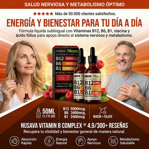 Vitamina B12+ B6 + B1 - Apoyo al Sistema Nervioso y Claridad Mental | ¡Compra 1 y Llévate el 2do GRATIS!